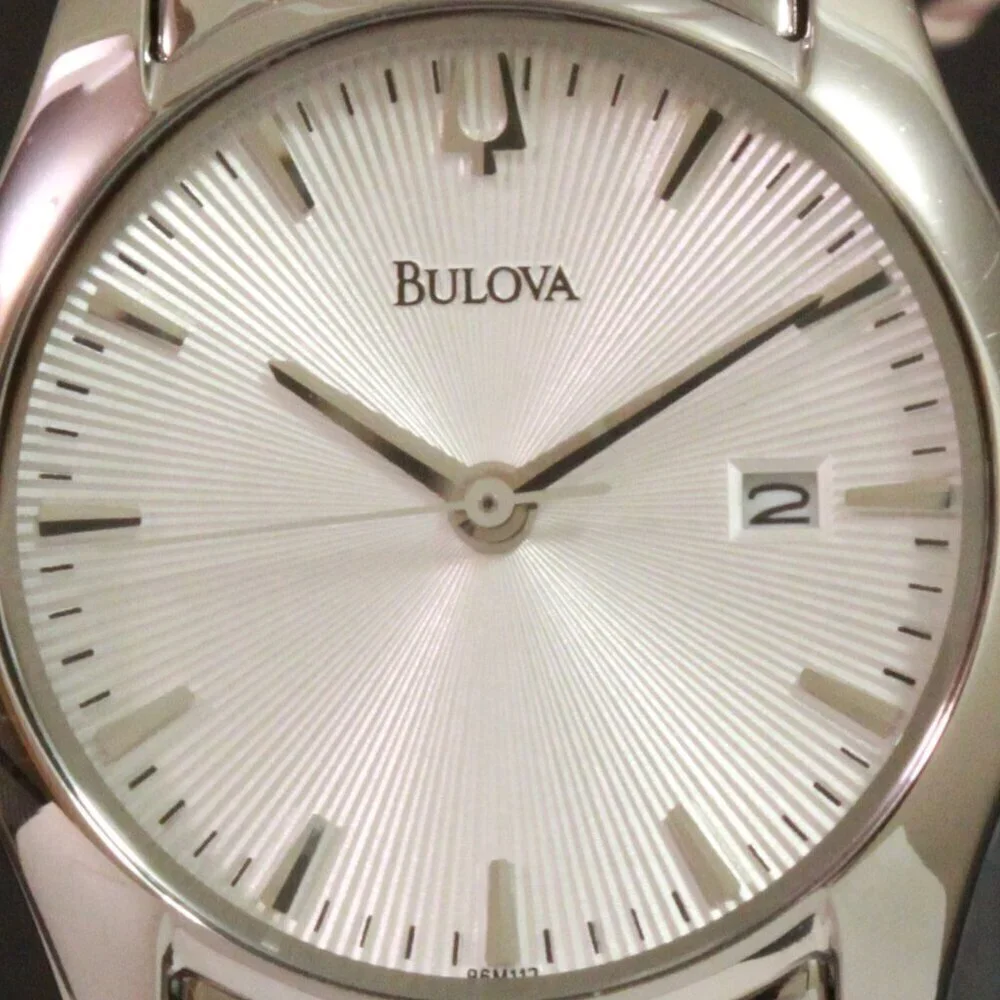 Bulova Ladies Classic Watch Silver Textured Dial Raised Indices Stainless 29mm - Picture 13 of 13